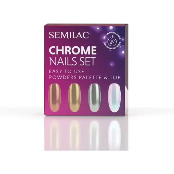 Semilac Semilac Set Chrome Nails poklon set za nokte