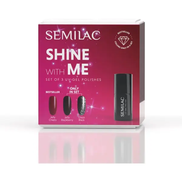 Semilac Semilac Set Shine With Me set lakova za nokte s upotrebom UV/LED lampe