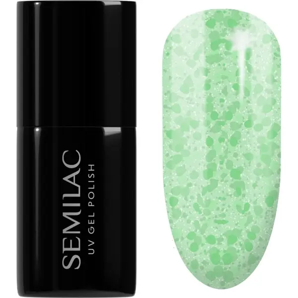 Semilac Semilac UV Hybrid Crushed_ICE gel lak za nokte s korištenjem UV/LED lampe nijansa 494 Frozen Pistachios 7 ml
