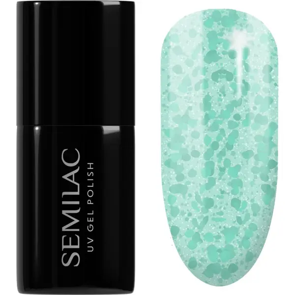 Semilac Semilac UV Hybrid Crushed_ICE gel lak za nokte s korištenjem UV/LED lampe nijansa 495 Mint Glacier 7 ml