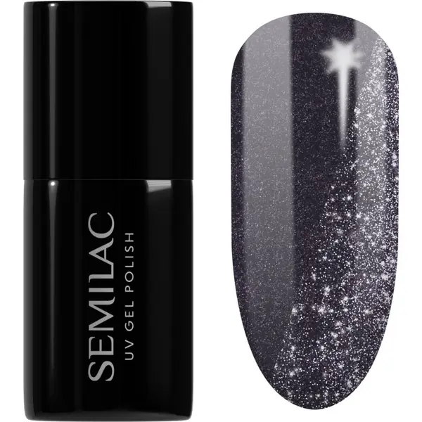 Semilac Semilac UV Hybrid Day and Night gel lak za nokte s korištenjem UV/LED lampe nijansa 399 Dark & Spark 7 ml