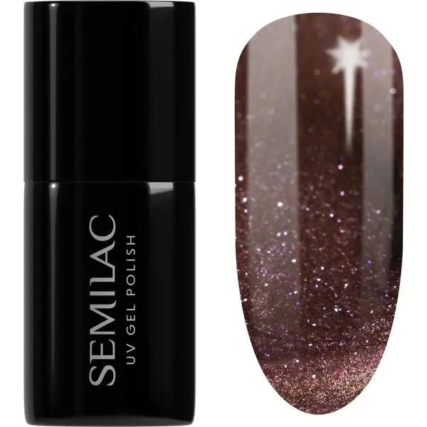 Semilac Semilac UV Hybrid Galaxy Flash gel lak za nokte s korištenjem UV/LED lampe nijansa 823 Meta Rose 7 ml