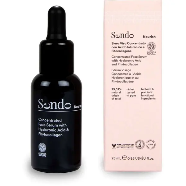 Sendo Sendo Nourish Concentrated Face Serum with Hyaluronic Acid & Phytocollagen koncentrat s hijaluronskom kiselinom i fitokolagenom 25 ml