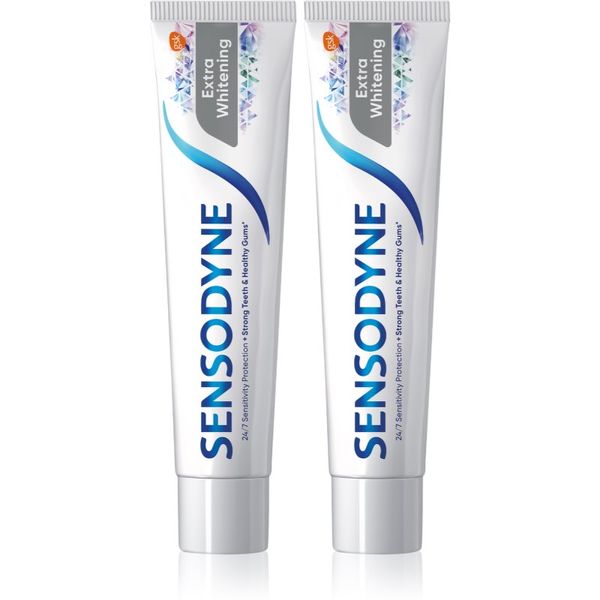 Sensodyne Sensodyne Extra Whitening pasta za izbjeljivanje zuba s fluoridom za osjetljive zube 2x75 ml