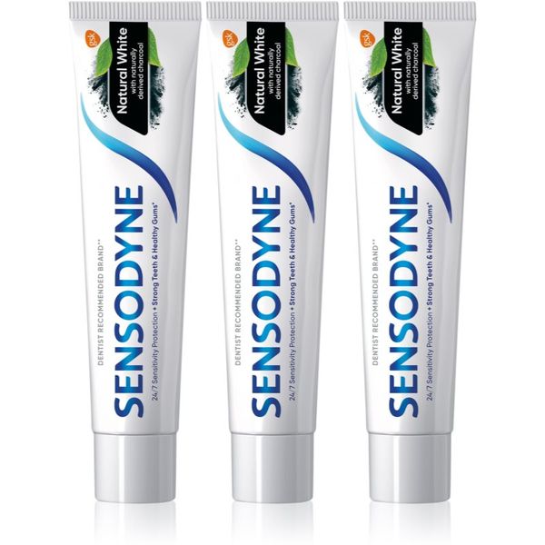 Sensodyne Sensodyne Natural White prirodna zubna pasta s fluoridem 3x75