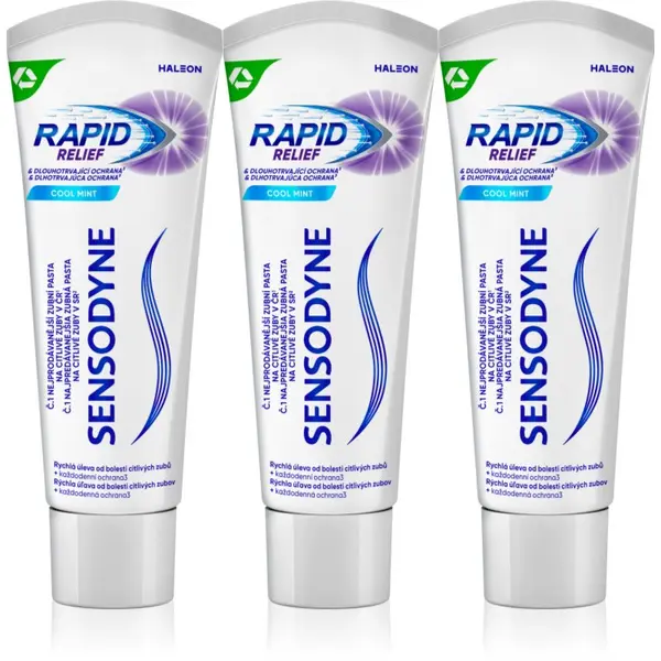 Sensodyne Sensodyne Rapid Cool Mint pasta za zube s fluoridom za osjetljive zube 3x75 ml