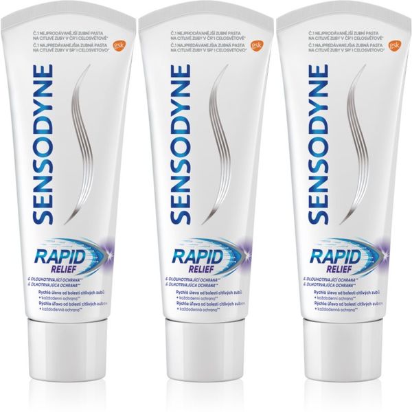 Sensodyne Sensodyne Rapid pasta za zube za osjetljive zube 3x75 ml