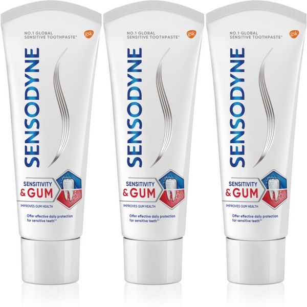 Sensodyne Sensodyne Sensitivity & Gum zubna pasta za osjetljive zube 3x75 ml