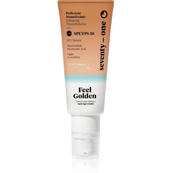 SeventyOne SeventyOne Feel Golden SPF30 fluid za toniranje i sunčanje za lice SPF 30 40 ml