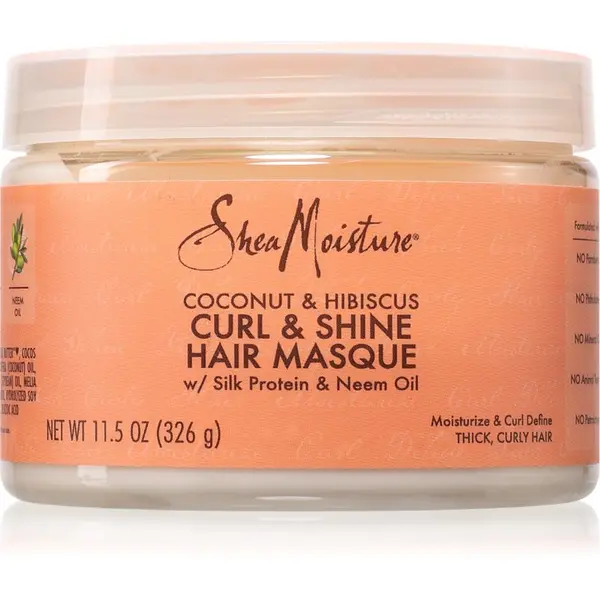 Shea Moisture Shea Moisture Coconut & Hibiscus Curl & Shine maska za intenzivnu njegu za kovrčavu kosu 326 g