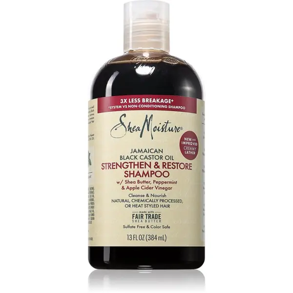 Shea Moisture Shea Moisture Jamaican Black Castor Oil Strengthen & Restore šampon za učvršćivanje za kovrčavu kosu 384 ml