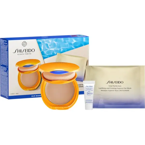 Shiseido Shiseido Expert Sun Protector Tanning Compact Foundation SPF10 poklon set za žene nijansa Honey