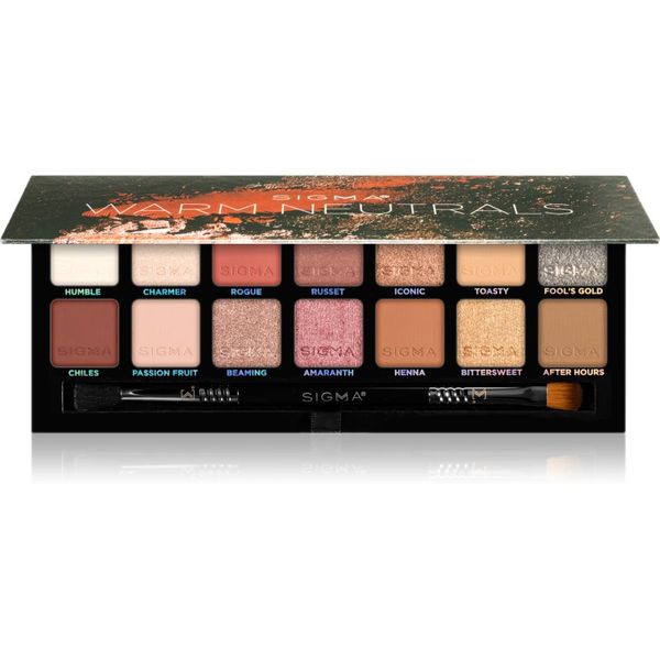 Sigma Beauty Sigma Beauty Warm Neutrals Eyeshadow Palette paleta sjenila za oči 25.5 g