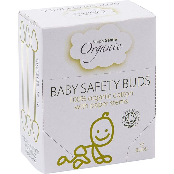 Simply Gentle Simply Gentle Organic Baby Safety Buds štapići za uši za bebe i djecu 72 kom