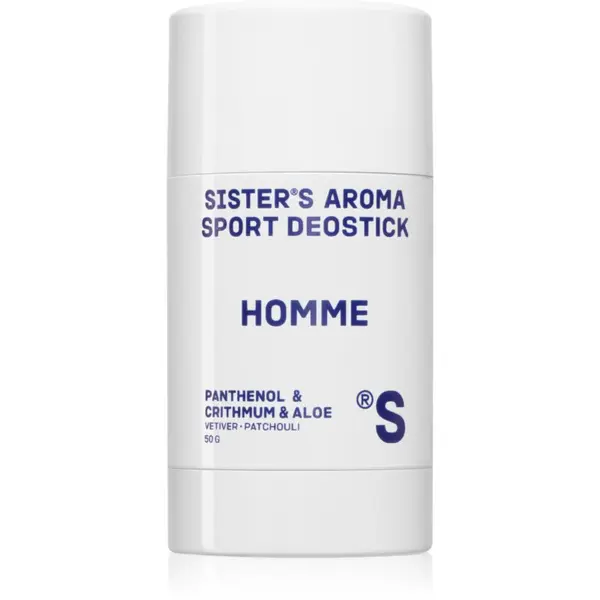 Sister's Aroma Sister's Aroma Homme Sport Deostick čvrsti dezodorans protiv neugodnih mirisa i znojenja za muškarce 50 g