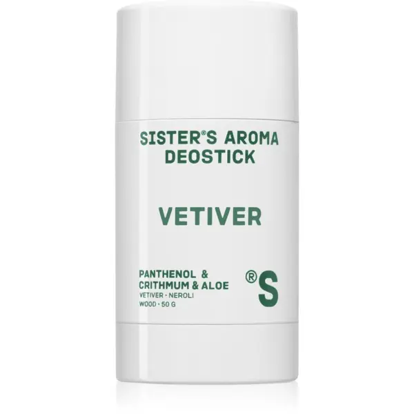 Sister's Aroma Sister's Aroma Vetiver Deostick čvrsti dezodorans protiv neugodnih mirisa i znojenja 50 g