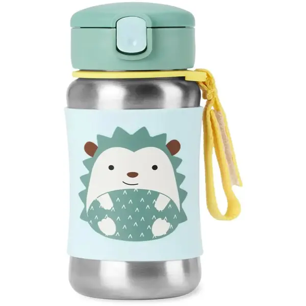 Skip Hop Skip Hop Spark Style Straw Bottle boca za vodu od nehrđajućeg čelika sa slamkom Hedgehog 12 m+ 350 ml