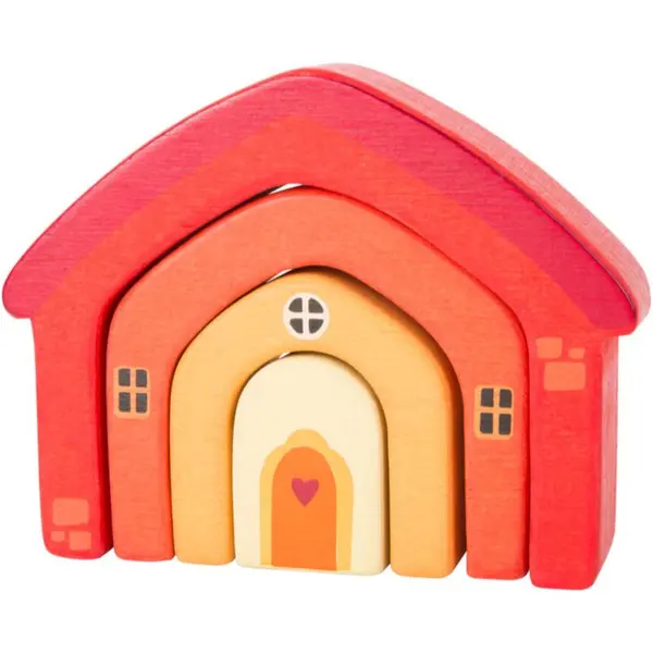 Small foot Small foot Wooden Building Blocks House aktivna igračka od drva 12 m+ 4 kom