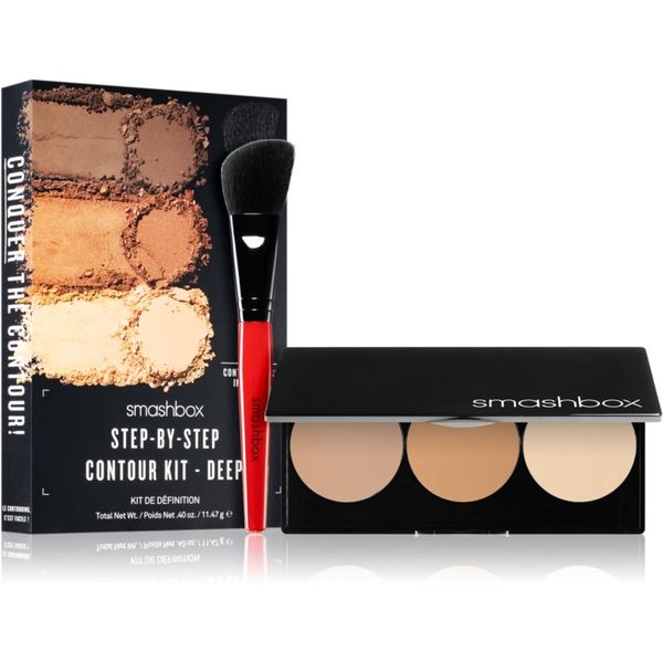 Smashbox Smashbox Step By Step Contour Kit paleta za konturiranje s kistom nijansa Light/Medium 11.47 g