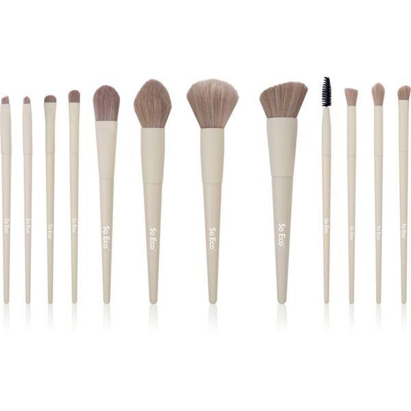 So Eco So Eco Flawless 12 Piece Brush Set Complexion Sponge set kistova