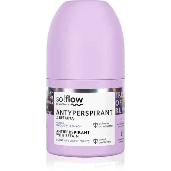 so!flow so!flow Antiperspirant antiperspirant roll-on za žene Betain Scent Of Forest Fruits 50 ml
