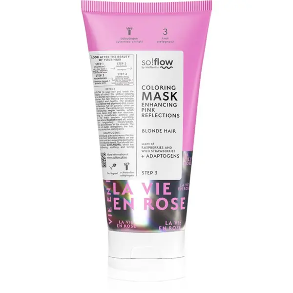 so!flow so!flow Coloring Mask Blonde Hair Intense Bonding maska nijansa Pink 200 ml
