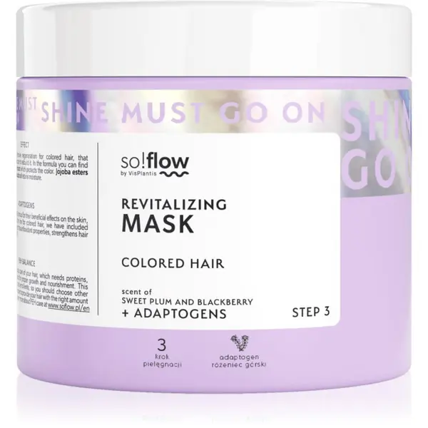 so!flow so!flow Coloured Hair Revitalizing Mask maska za intenzivnu revitalizaciju za obojenu kosu 400 ml