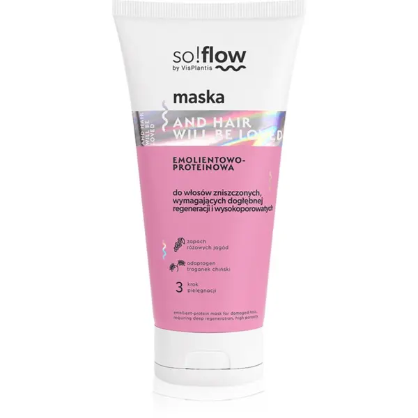 so!flow so!flow Damaged Hair Protein-Emollient Mask maska za učvršćivanje za oštećenu kosu 200 ml