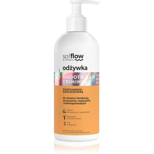 so!flow so!flow Frizzy and Dry Hair Protein-Emollient Conditioner regenerator za zaglađivanje anti-frizzy 300 ml