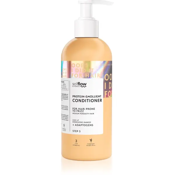 so!flow so!flow Medium Porosity Hair Protein-Emollient Conditioner hidratantni i zaglađujući regenerator anti-frizzy 400 ml