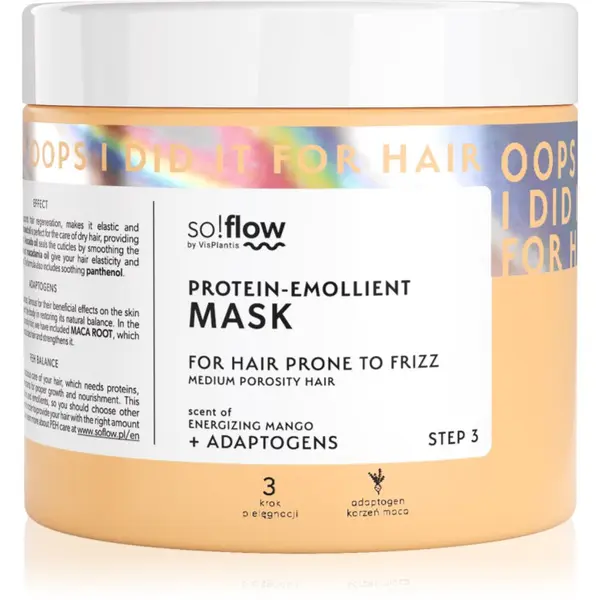 so!flow so!flow Medium Porosity Hair Protein-Emollient Mask maska za kosu anti-frizzy 400 ml