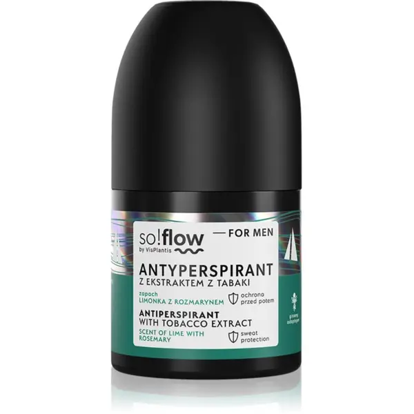 so!flow so!flow Men Antiperspirant antiperspirant roll-on za muškarce Tobacco extract scent of Lime with Rosemary 50 ml
