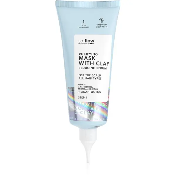 so!flow so!flow Purifying Mask Reducing Sebum maska za dubinsko čišćenje za masno vlasište 100 ml