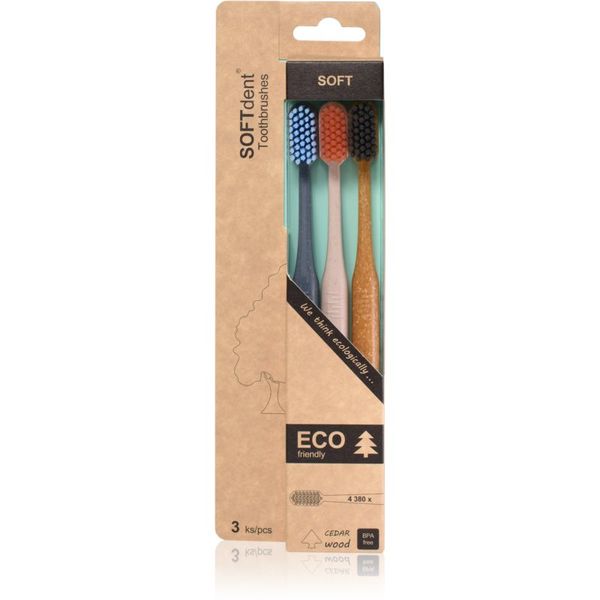 SOFTdent SOFTdent ECO Soft četkica za zube 3 kom
