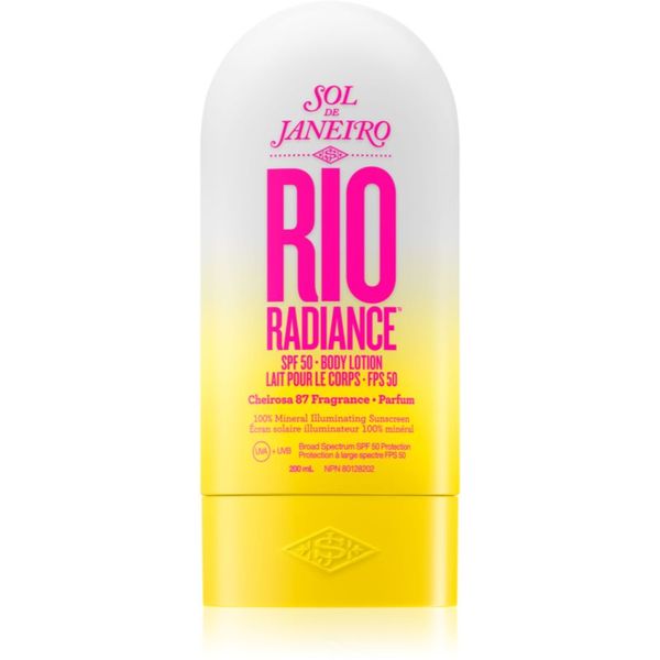 Sol de Janeiro Sol de Janeiro Rio Radiance posvjetljujuće i hidratantno mlijeko za zaštitu kože SPF 50 200 ml