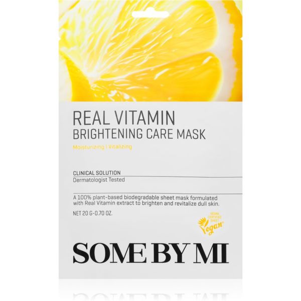 Some By Mi Some By Mi Clinical Solution Vitamin Brightening Care Mask sheet maska za blistav ten s antioksidacijskim učinkom 20 g