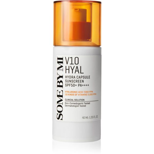 Some By Mi Some By Mi V10 Hyal Hydra Capsule Sunscreen zaštitna krema za osjetljivu i netolerantnu kožu lica SPF 50+ 40 ml