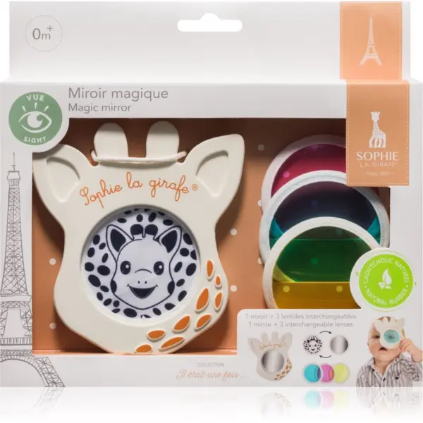 Sophie La Girafe Sophie La Girafe Vulli Magic Mirror zrcalo za djecu od rođenja Blue, Pink, Yellow 3 kom