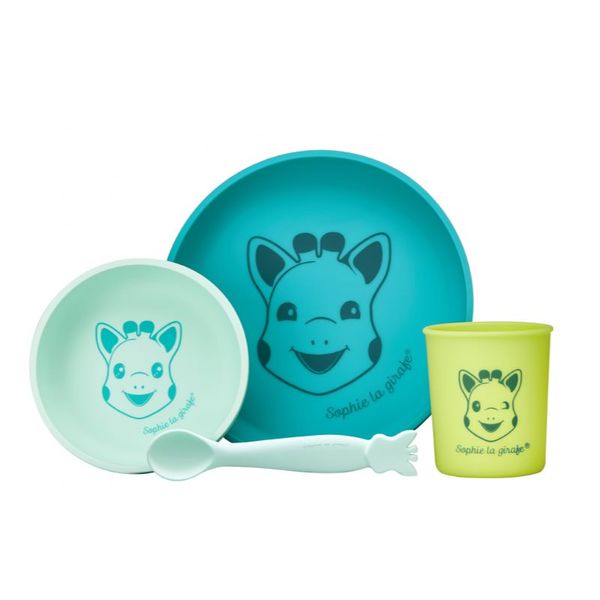Sophie La Girafe Sophie La Girafe Vulli Silicone Meal Set set pribora za jelo Green 6m+