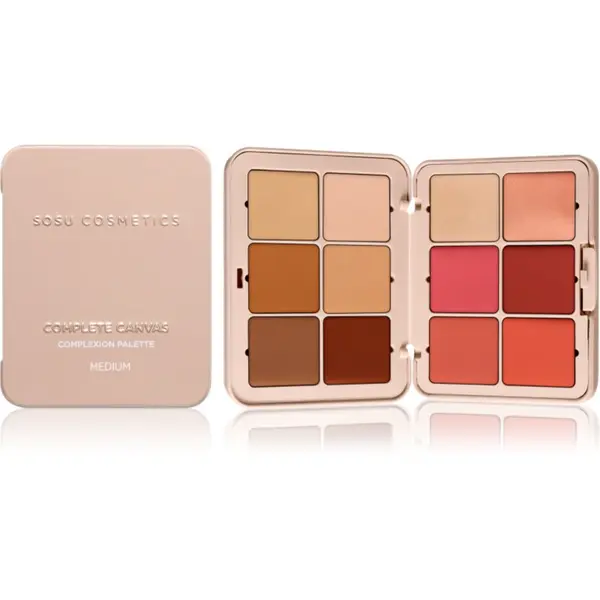 SOSU Cosmetics SOSU Cosmetics Complete Canvas Complexion Palette multifunkcionalna paleta za lice nijansa Medium 26.4 g