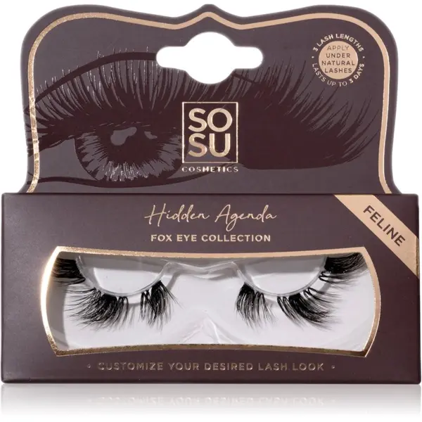SOSU Cosmetics SOSU Cosmetics Hidden Agenda Fox Eye Collection umjetne trepavice nijansa Feline 1 kom