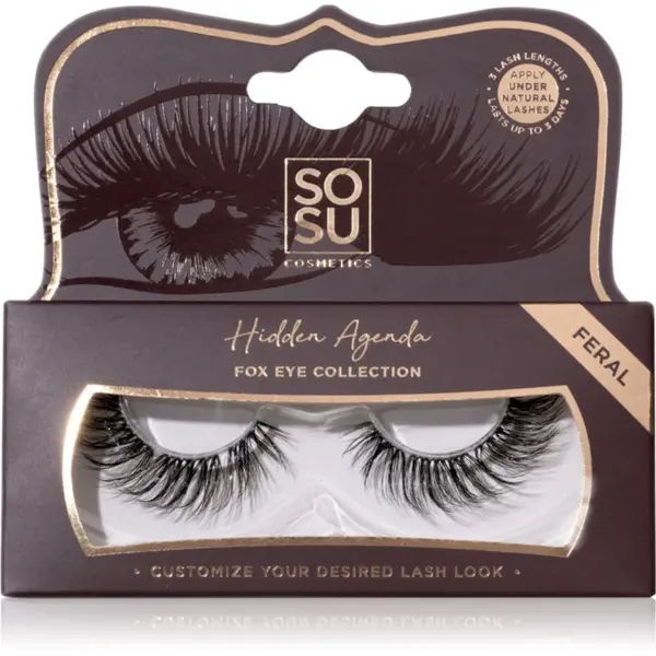 SOSU Cosmetics SOSU Cosmetics Hidden Agenda Fox Eye Collection umjetne trepavice nijansa Feral 1 kom