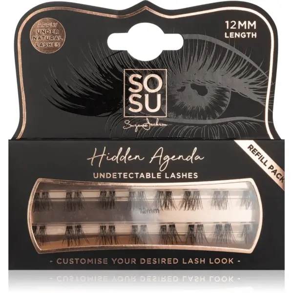 SOSU Cosmetics SOSU Cosmetics Hidden Agenda Undetectable Lashes samoljepljive pojedinačne trepavice 12 mm