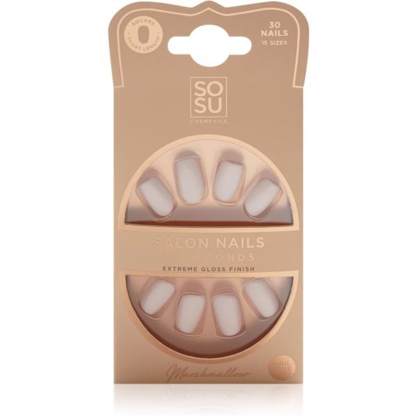 SOSU Cosmetics SOSU Cosmetics Salon Nails Umjetni nokti nijansa Marshmallow 30 kom