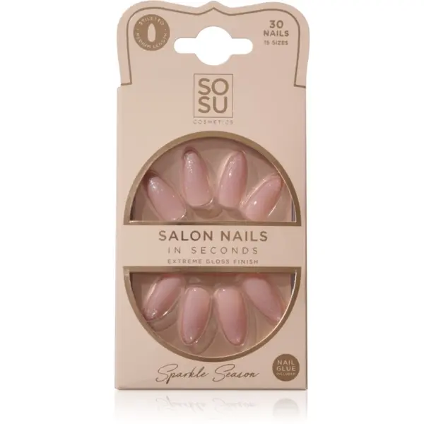 SOSU Cosmetics SOSU Cosmetics Salon Nails Umjetni nokti nijansa Sparkle Season 30 kom