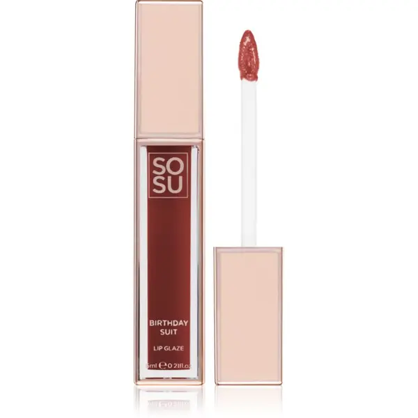SOSU Cosmetics SOSU Cosmetics Satin Lip Glaze hidratantno sjajilo za usne nijansa Birthday Suit 6 ml
