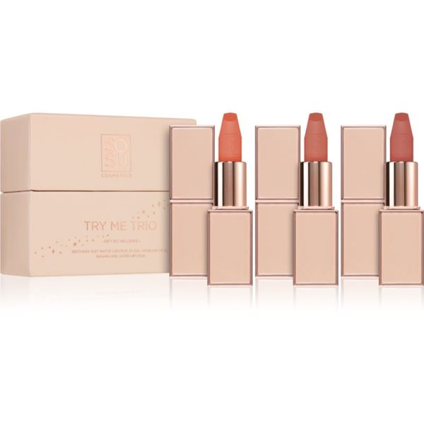 SOSU Cosmetics SOSU Cosmetics Try Me Trio set ruževa za usne