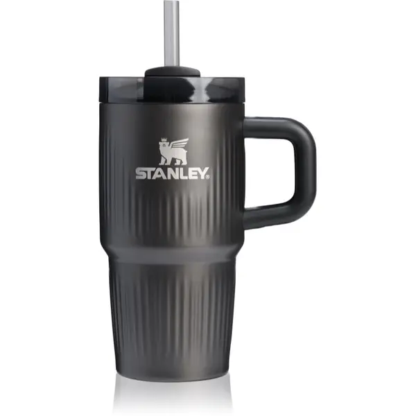 Stanley Stanley Quencher H2.O Fluted Tumbler tumbler od nehrđajućeg čelika sa slamkom mali Black PVD 590 ml