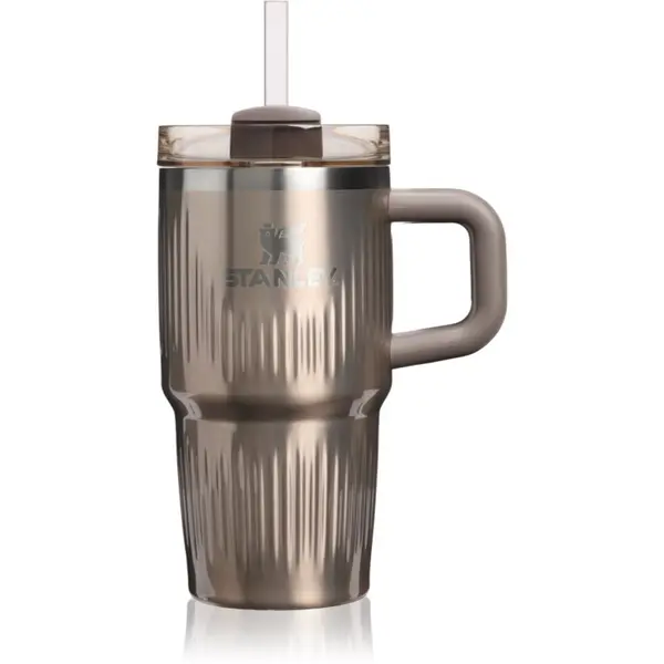 Stanley Stanley Quencher H2.O Fluted Tumbler tumbler od nehrđajućeg čelika sa slamkom mali Pale Gold Shine 1 kom