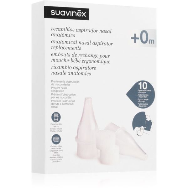 Suavinex Suavinex Anatomical Nasal Aspirator Replacements zamjenski nastavci za aspirator 12 kom